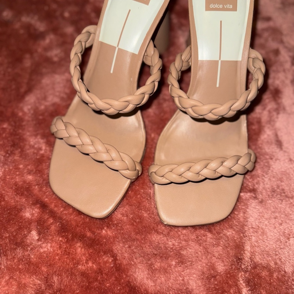 Dolce Vita Tan Heeled Braided Shoes